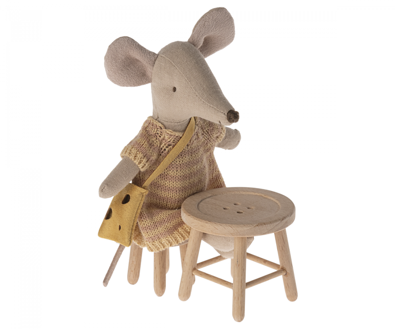 Maileg Table and stool set, Mouse(Ships June)