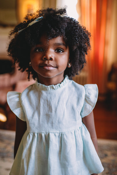 Le Petit Elle Adisyn Linen Top - Mint