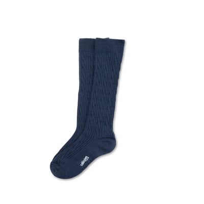Collegien Alix Cable-Knit Merino Wool Knee-high Socks - Nuit Etoile *Preorder*