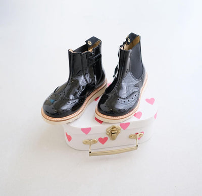 Young Soles Francis Chelsea Boots - Patent Black