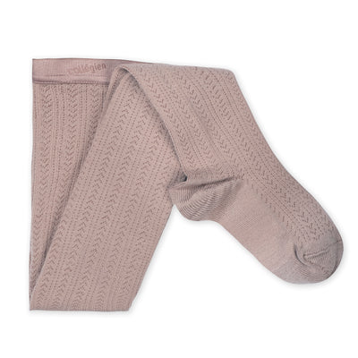 Collegien Pointelle Merino Wool Tights / Rose *PreOrder*