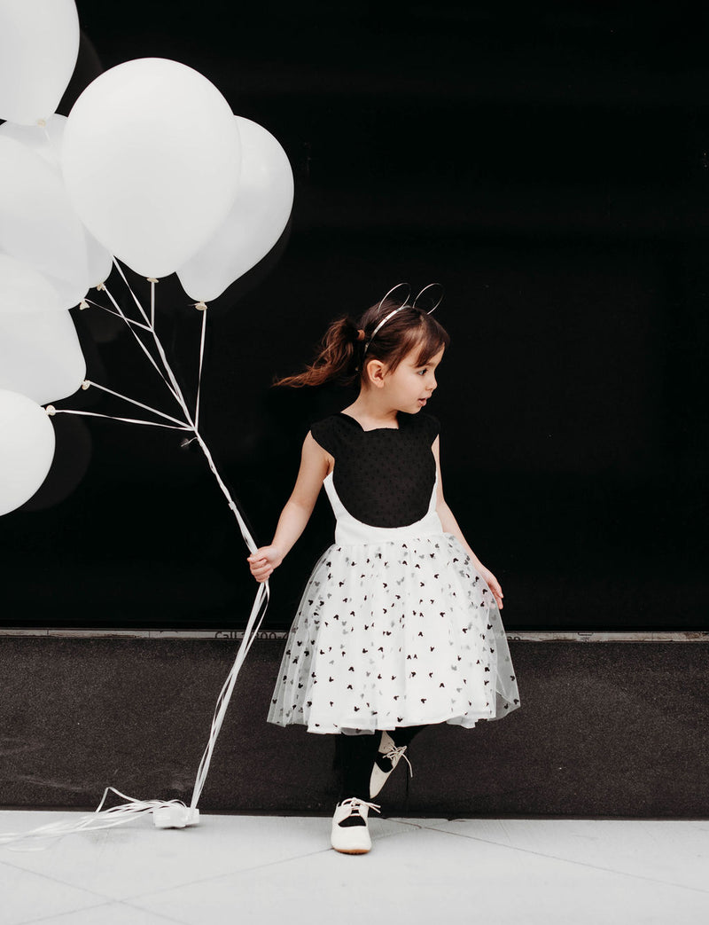 Le Petit Elle Minnie Sophie Dress - Black and White
