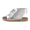 Young Soles Agnes Kilted Boot Sandals Silver