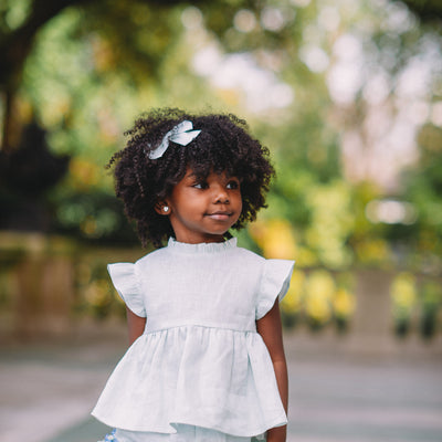 Le Petit Elle Adisyn Linen Top - Mint