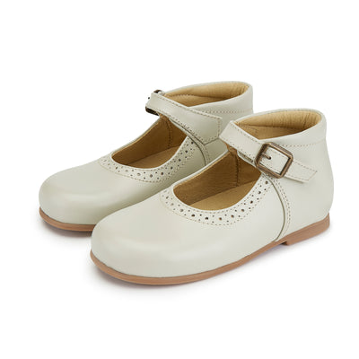 Young Soles Dolly Leather Mary Jane Shoe - Cognac/Vanilla/Red/Yellow