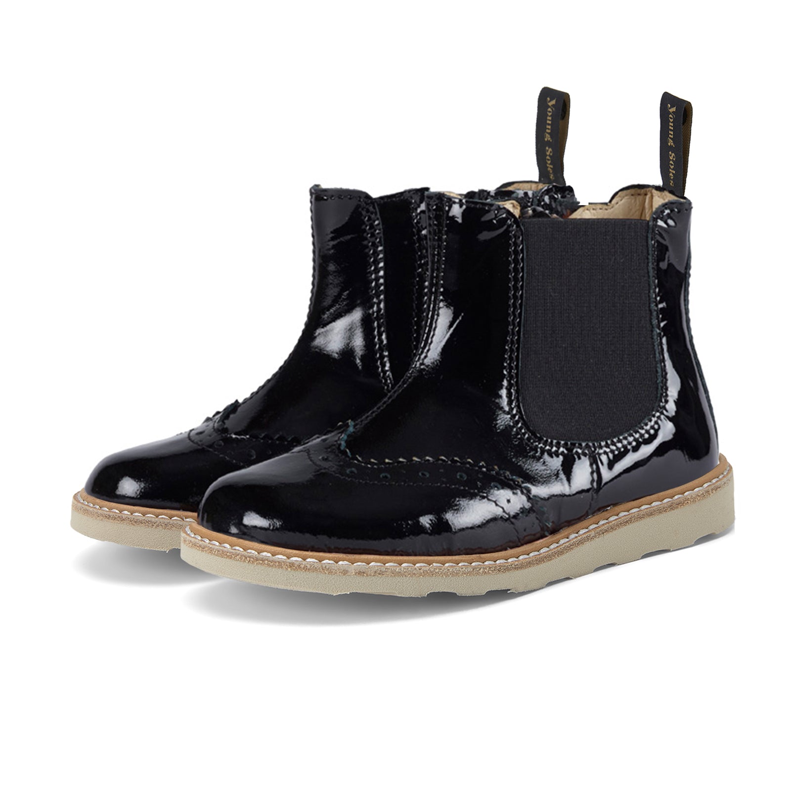 Young Soles Francis Chelsea Boots - Black/Silver/Brown