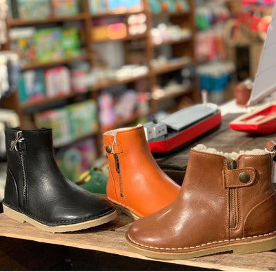 Young Soles Winston Ankle Fur Boots Burnished Tan