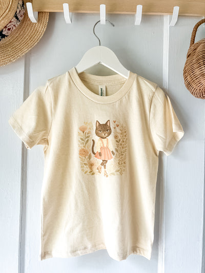 Le Petit Elle Organic Natural Tee - Cat On Saktes