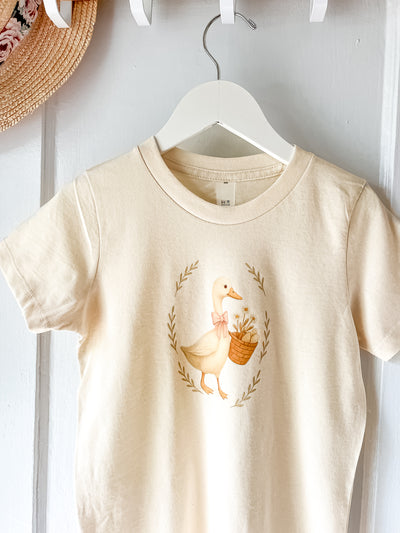 Le Petit Elle Organic Natural Tee - Duck