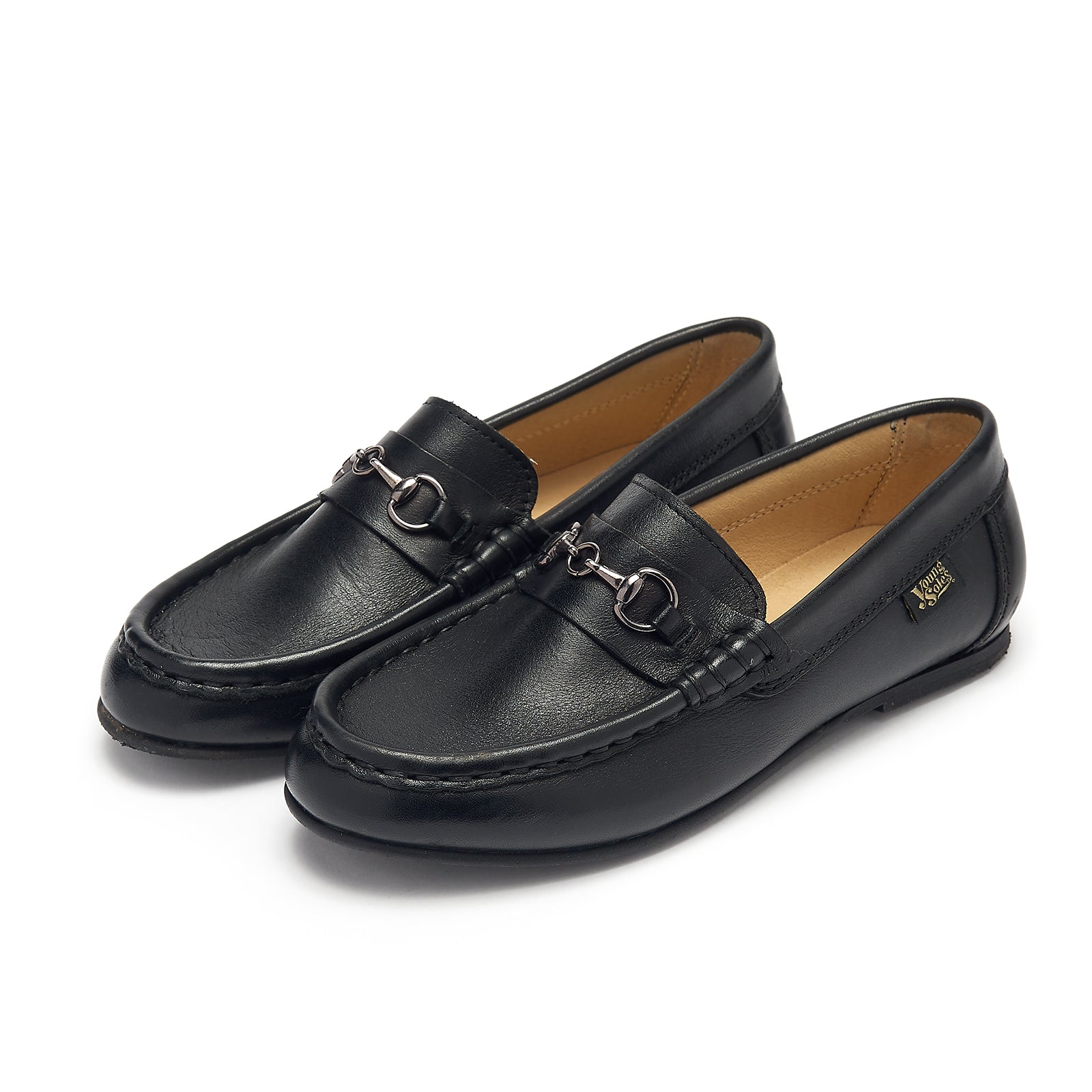 Young Soles Ricki Black Loafer Leather Shoes