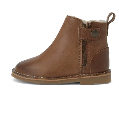 Young Soles Winston Ankle Fur Boots Burnished Tan