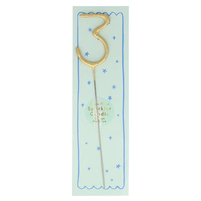 Meri Meri Gold Sparkler Numbers 0 to 9 Candles