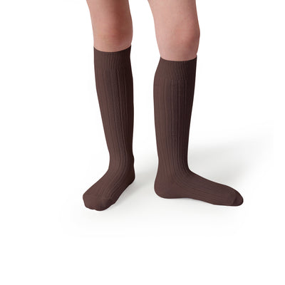 Collegien Ribbed Knee High Socks / Chocolat Au Lait *preorder*