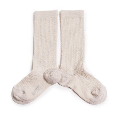 Collegien Pointelle Merino Wool Knee-high Socks / Doux Agneaux *preorder*