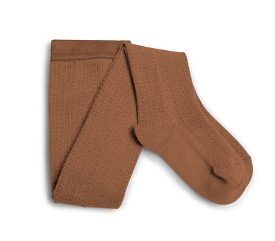 Collegien Pointelle Merino Wool Tights / Caramel Au Beurre *PreOrder*
