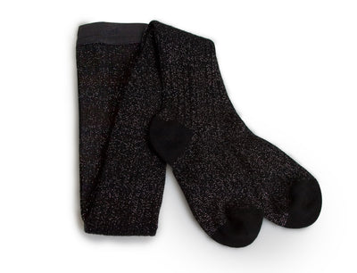 Collegien Glitter Tights / Noir De Charbon - Le Petit Organic