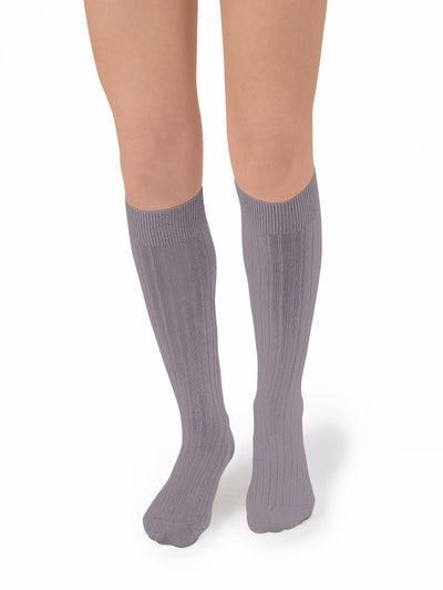 Collegien Ribbed Knee High Socks / Glycine Du Japon *preorder*