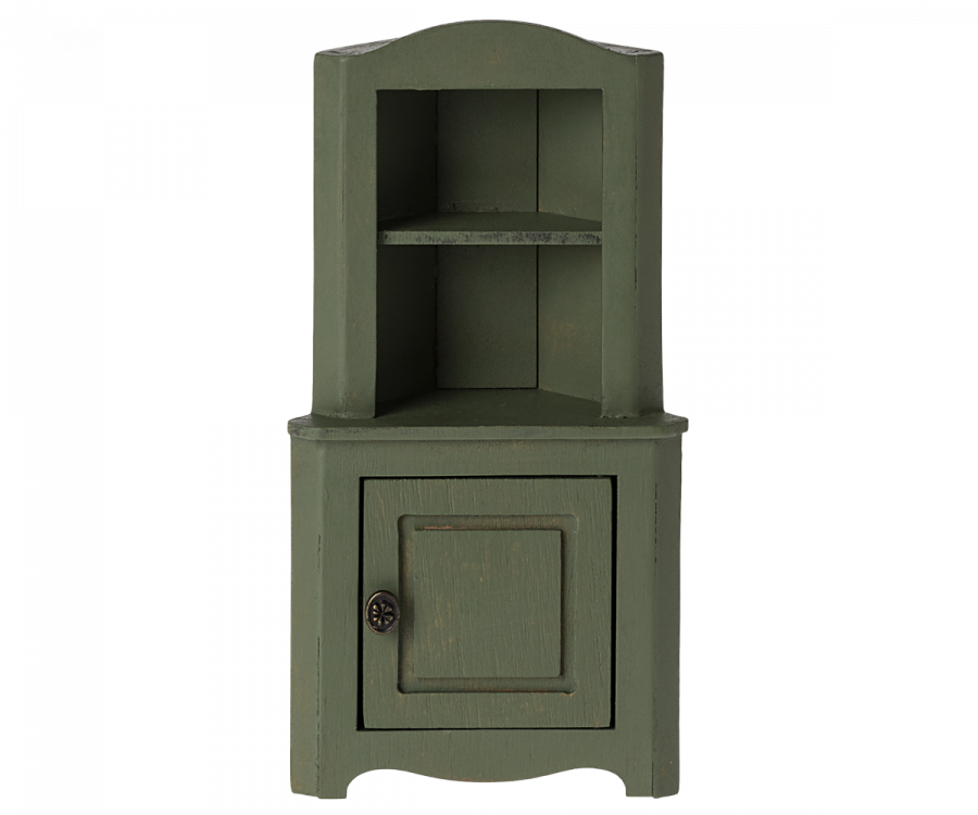 Maileg Corner Cabinet, Mouse - Dark Green(Ships June)