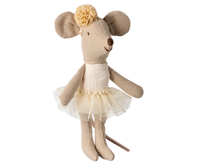 Maileg  Ballerina Mouse, Little Sister - Off White