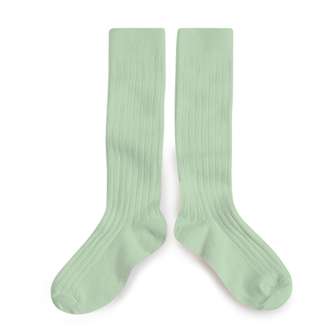 Collegien Ribbed Knee High Socks / Verveine *preorder*