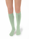Collegien Ribbed Knee High Socks / Verveine *preorder*