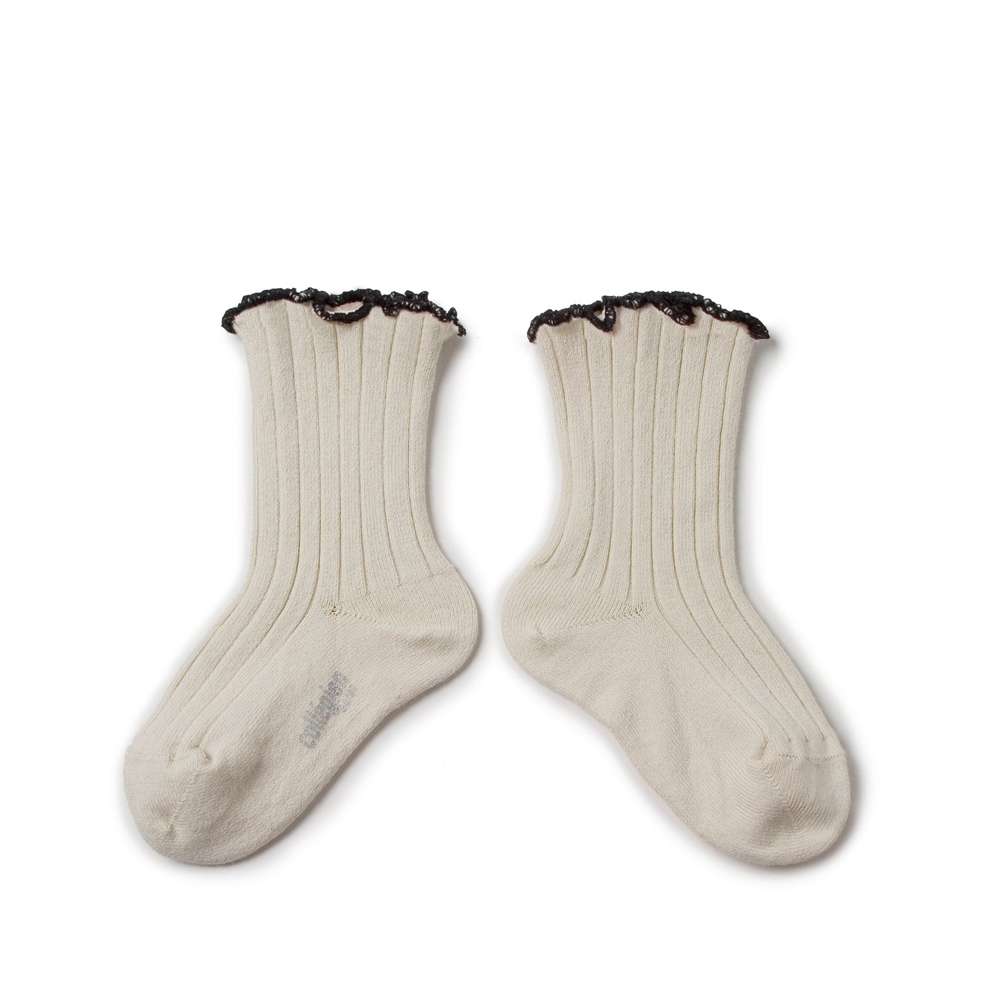 Collegien Delphine Lettuce Trim Ribbed Socks - Doux Agneaux *preorder*