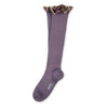 Collegien Eglantine Embroider Ruffle Knee High Socks -Glycine du Japon *preorder*