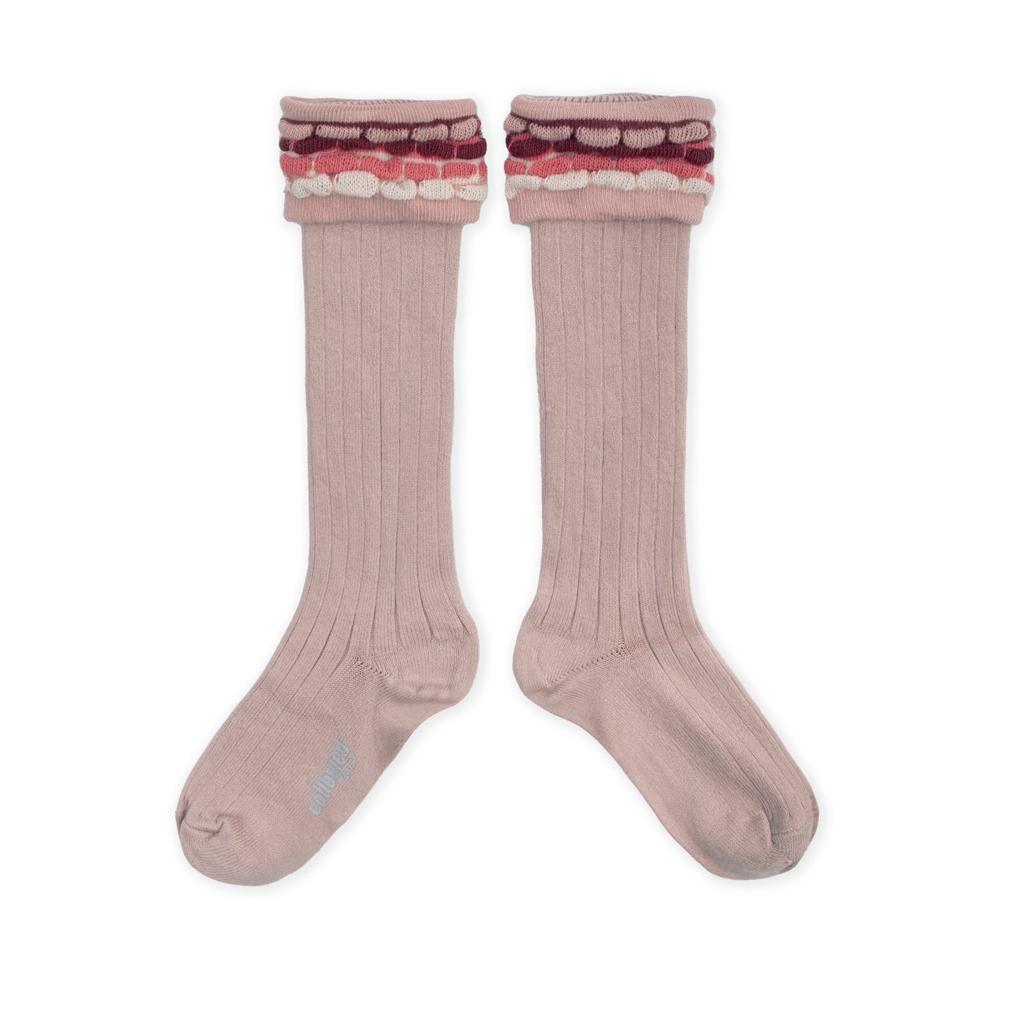 Collegien Steph Folded Cuff Knee High Socks -Vieux Rose *preorder*
