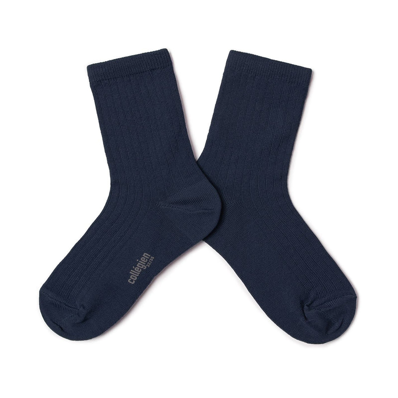 Collegien Paul Lightweight Ribbed Socks - Nuit Etoilee  *preorder*