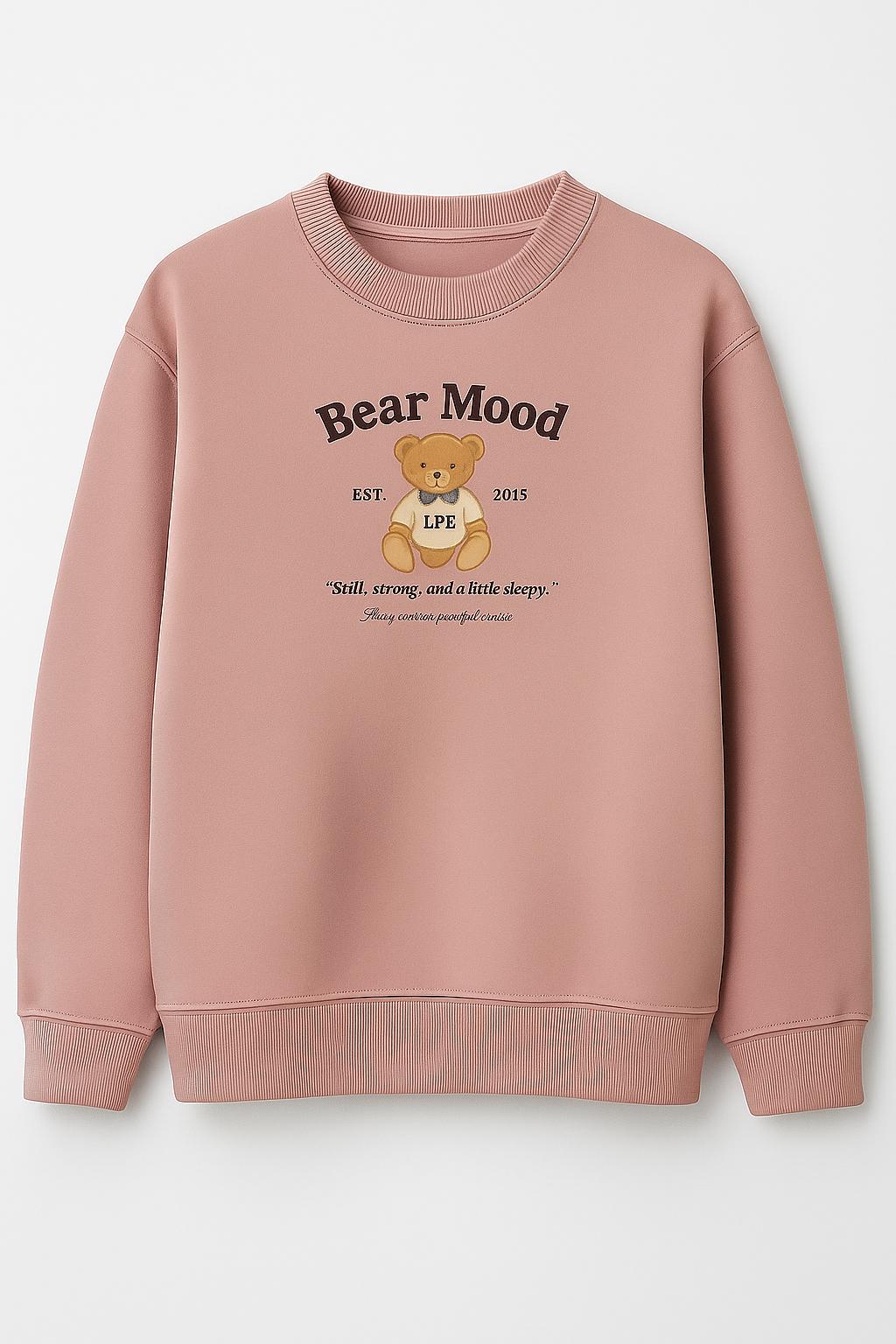 Le Petit Elle Mauve Sweatshirt - Bear Mood