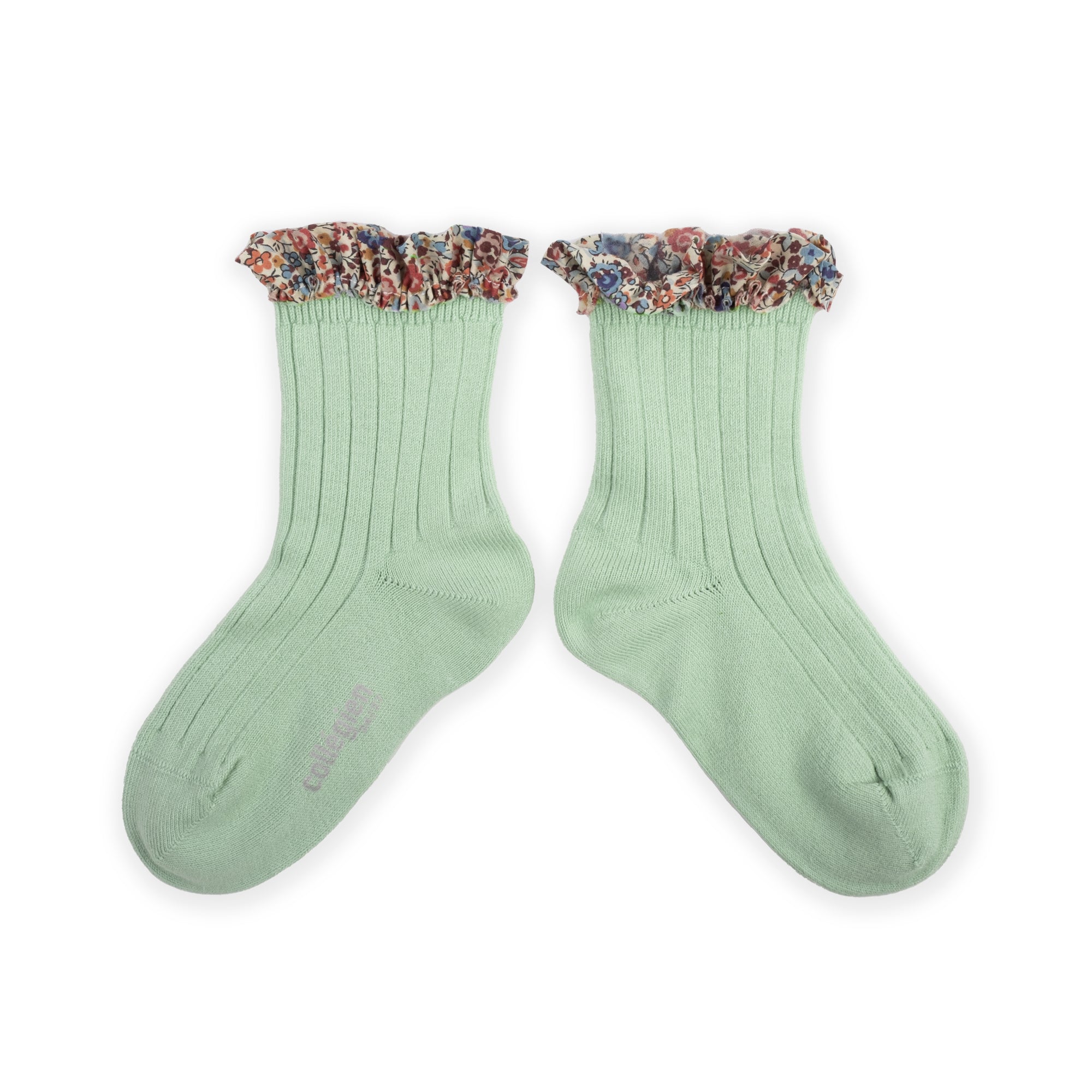 Collegien Charlotte Liberty Trim Ankle Socks / Verveine *preorder*