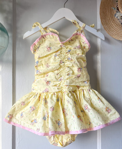 Le Petit Elle JoJo Playsuit / Yellow Vintage Bunnies