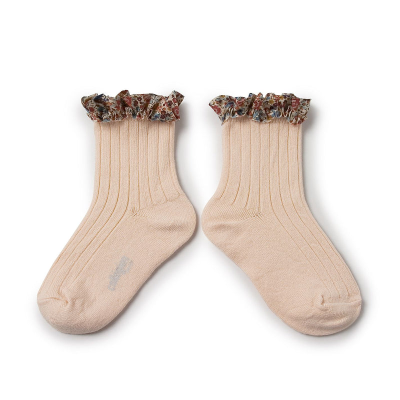 Collegien Charlotte Liberty Trim Ankle Socks / Sorbet *preorder*