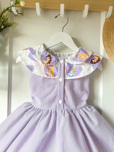 Le Petit Elle Evie Purple Dress - Disney Princess Collar