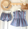 Le Petit Elle Adisyn Vintage Set - Chambray Flocked