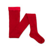 Collegien Ribbed Tights w. Velvet Bows / Coquelicot *PreOrder*