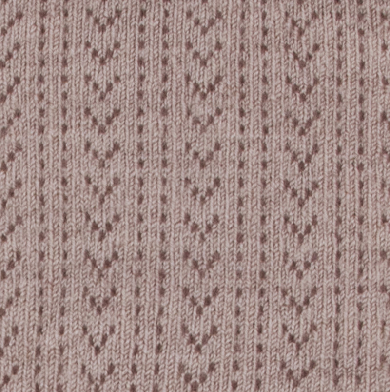 Collegien Pointelle Merino Wool Tights / Rose *PreOrder*