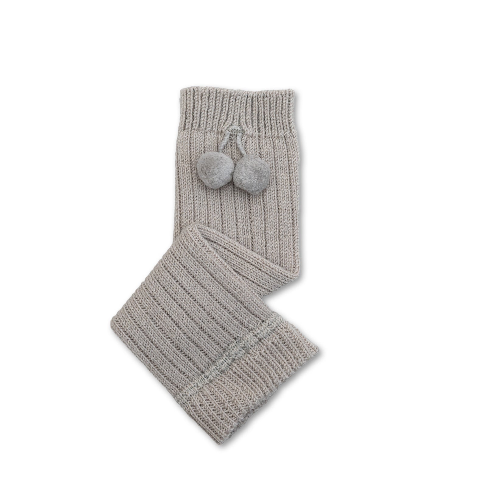 Collegien Pompoms Merino Wool Leg Warmers/ Gris Perle *PreOrder*