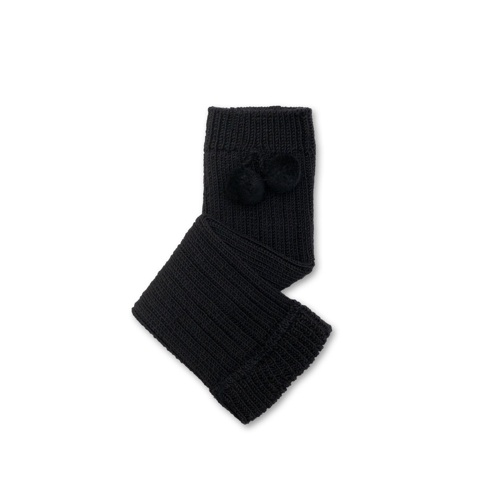 Collegien Pompoms Merino Wool Leg Warmers/ Noir De Charbon *PreOrder*