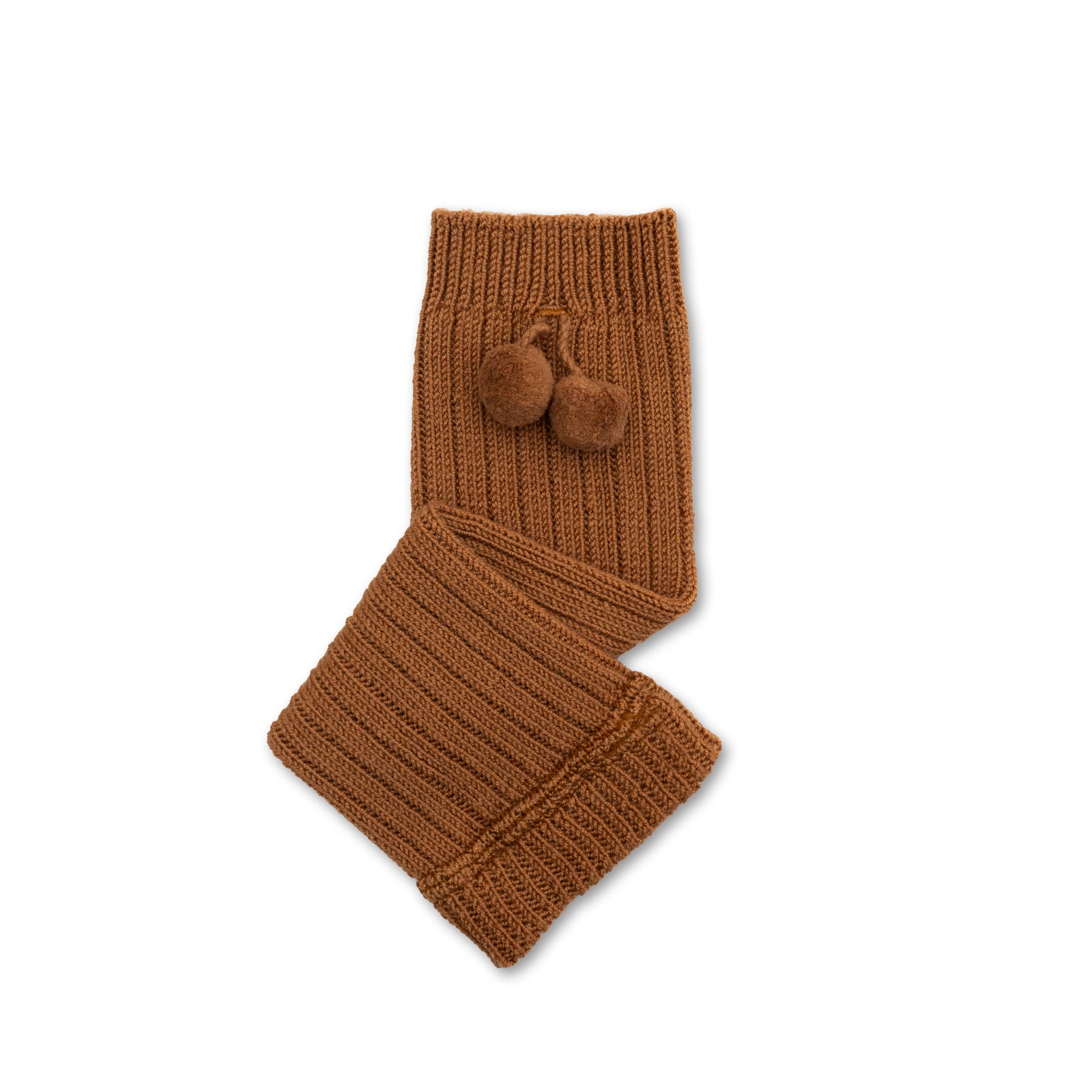 Collegien Pompoms Merino Wool Leg Warmers/ Caramel *PreOrder*
