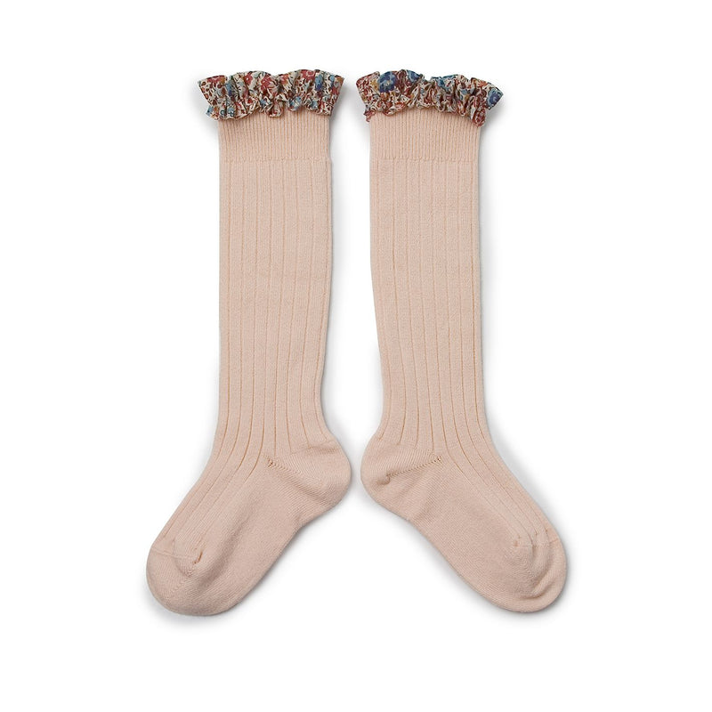 Collegien Elisabeth Liberty Ruffle Knee High Socks/ Sorbet *preorder*