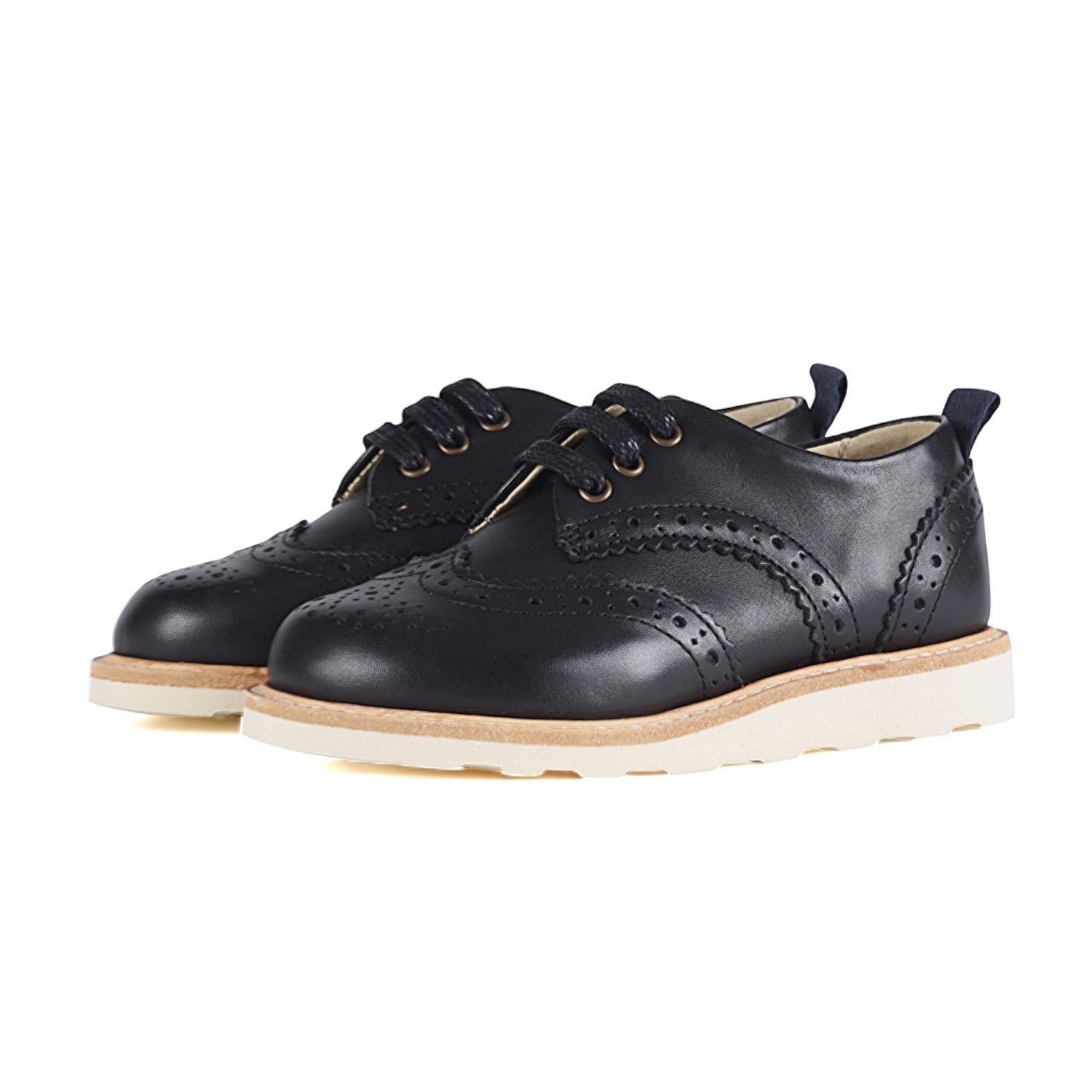 Young Soles Brando Brogue Black Leather Shoes
