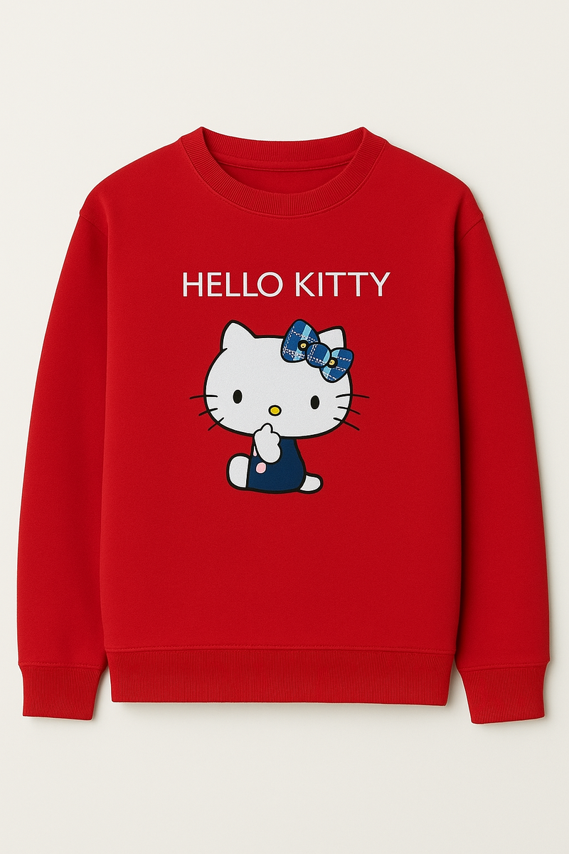Le Petit Elle Red Sweatshirt - Hello Kitty