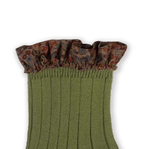 Collegien Charlotte Liberty Trim Ankle Socks /Olive *preorder*