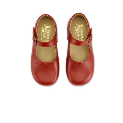 Young Soles Diana Red Mary Jane Leather Shoes