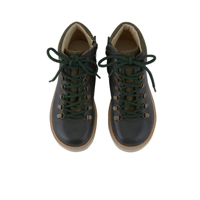 Young Soles Eddie Hiking Hunter Green Leather Boots