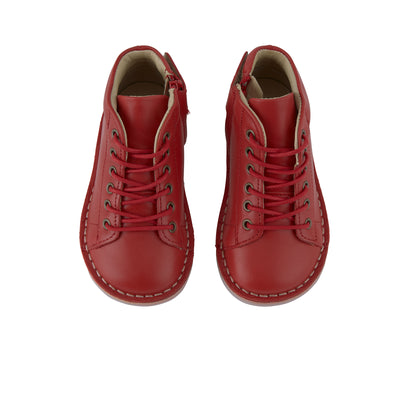 Young Soles Fletcher Red Leather Boots