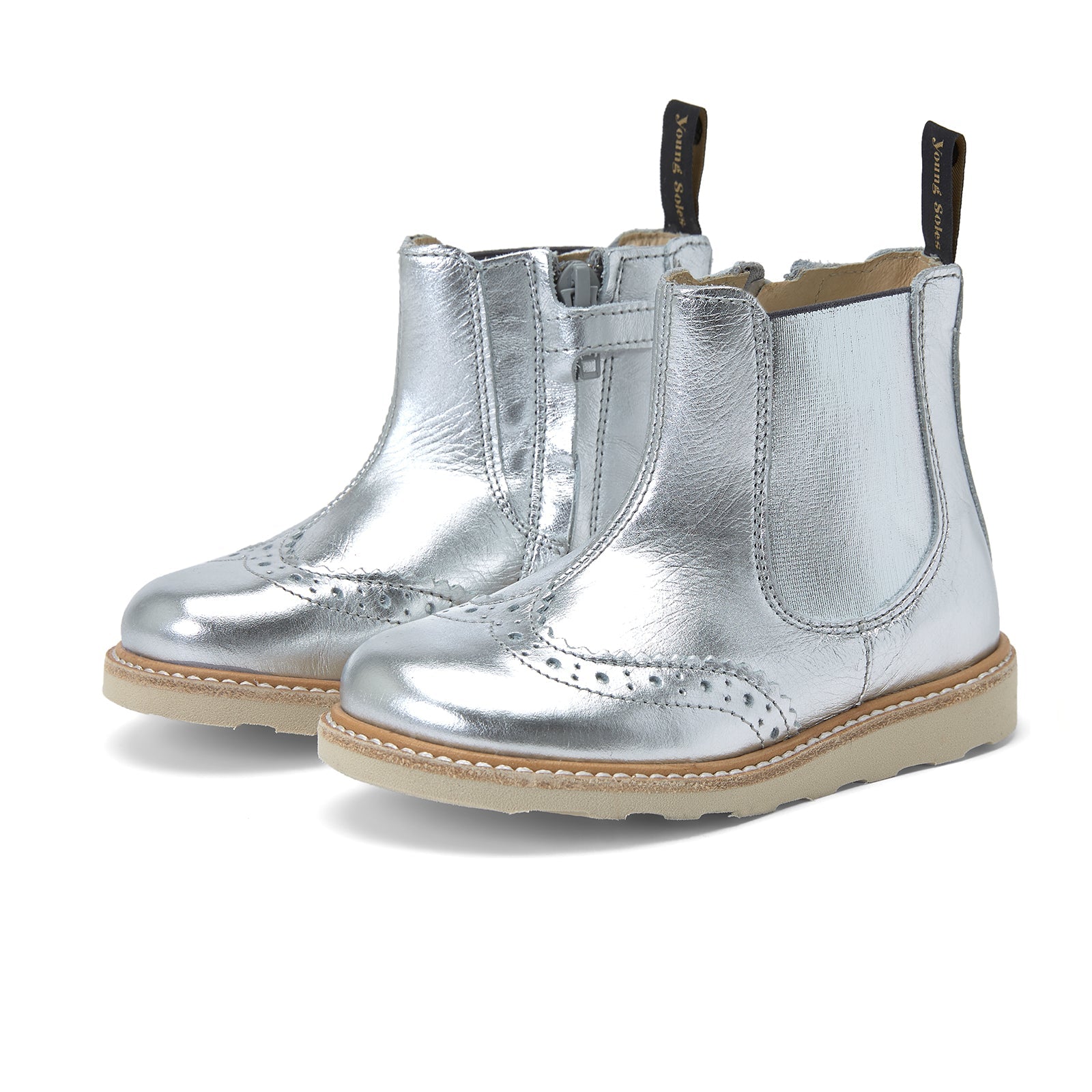 Young Soles Francis Chelsea Boots - Silver