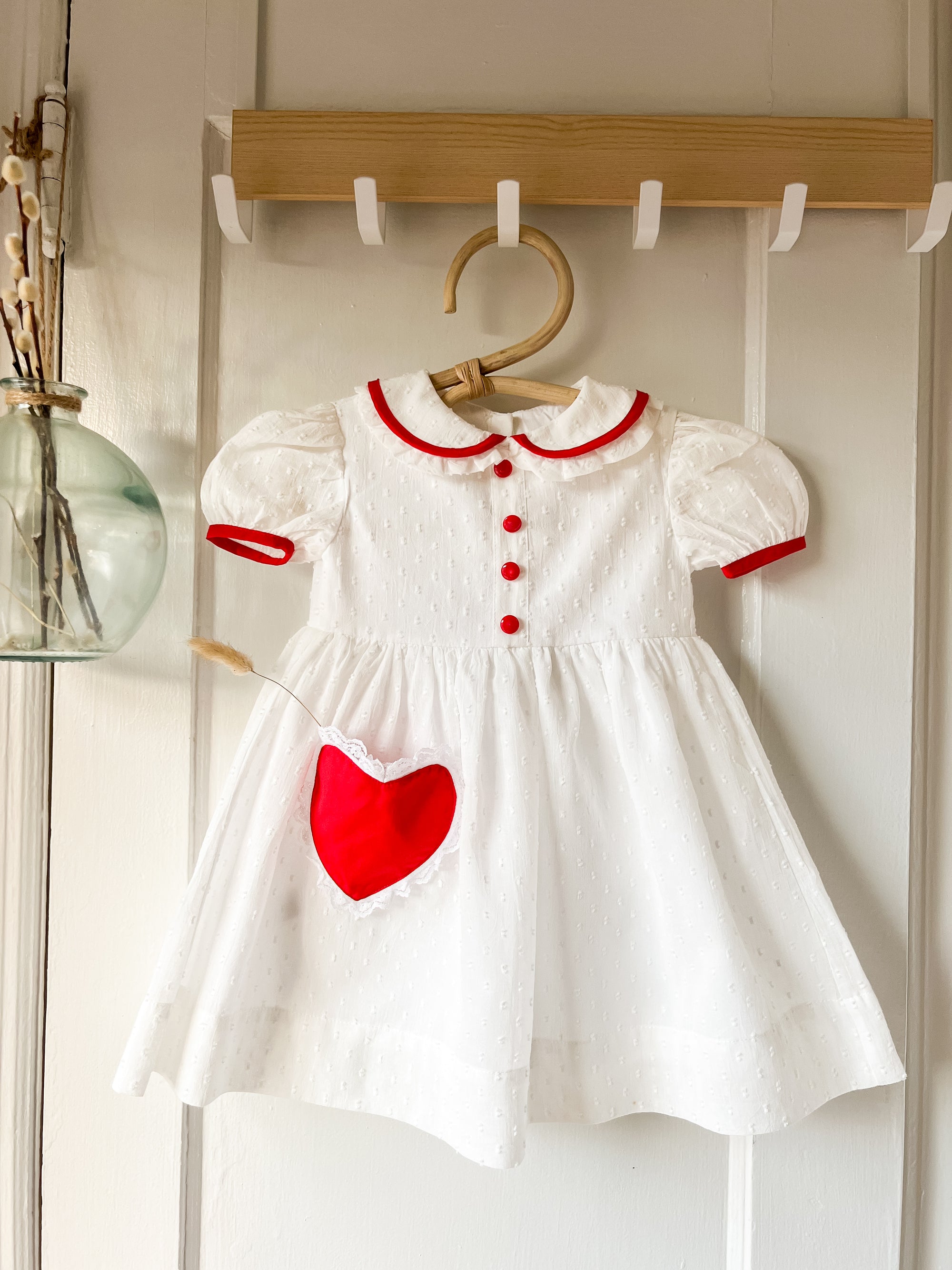 Le Petit Elle Juliet Dress - White Swiss Dot 4 weeks PreOrder