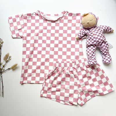 Olli Ella Dozy Dinkum Doll / Plum Check